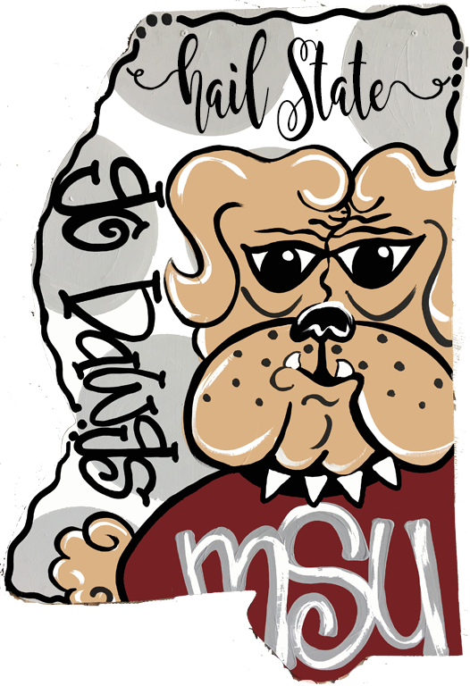 Ms Bulldawgs Msu State Door Hanger Clipart (526x768), Png Download