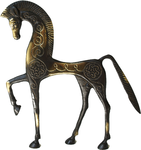Bronze Horse Statue Png Clipart (560x590), Png Download