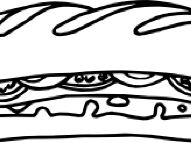 Sandwich Clip Art Black And White - Png Download (640x480), Png Download
