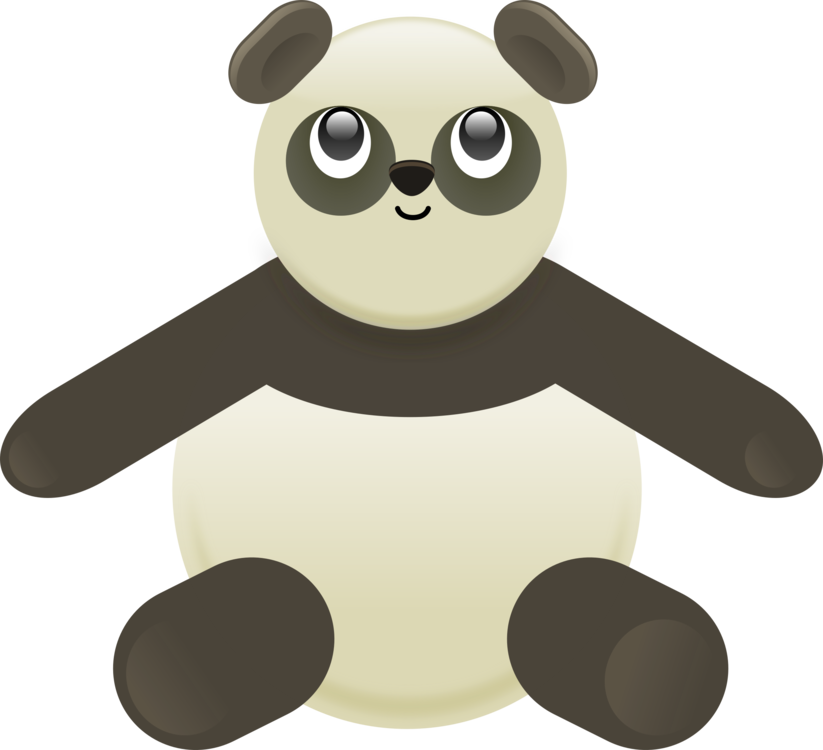 Giant Panda Polar Bear Cubs Red Panda - Panda Bear Clip Art - Png Download (823x750), Png Download
