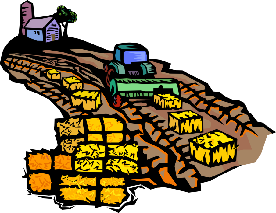 Crops Clipart Tractor - Png Download (905x700), Png Download