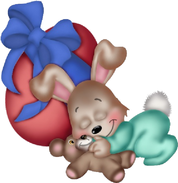 Cute Easter Bunny Cartoon Images - Easter Clipart (600x600), Png Download