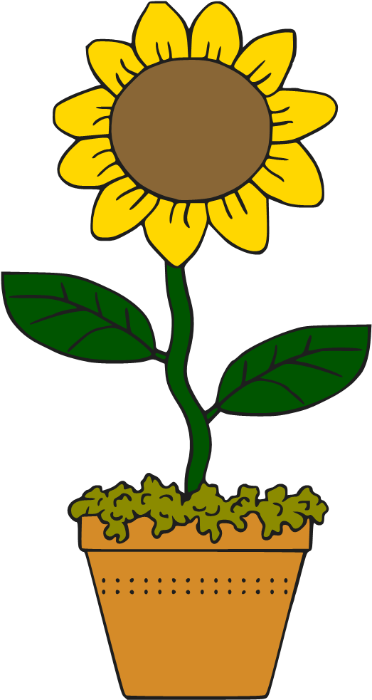 Victorian Sunflower Clipart Png - Sun Flower Cartoon Png Transparent Png (544x1005), Png Download