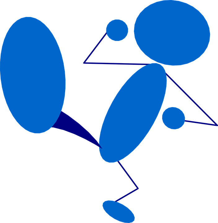 Tube Bonhomme Allumette - Kick Someone Clip Art - Png Download (703x720), Png Download