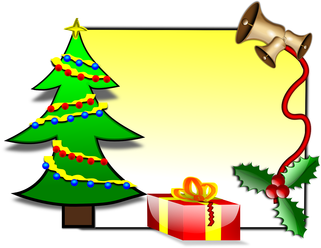 Christmas Card Clipart Templates - Png Download (800x600), Png Download