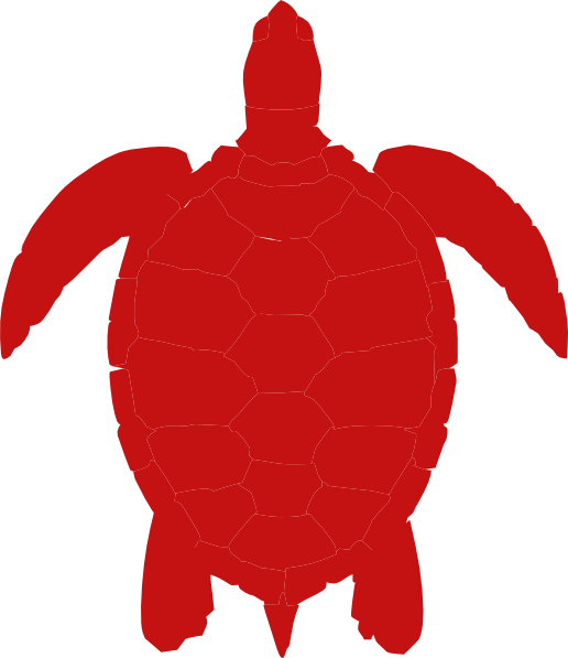 Red Sea Clip Art - Transparent Sea Turtle Silhouette - Png Download (516x597), Png Download