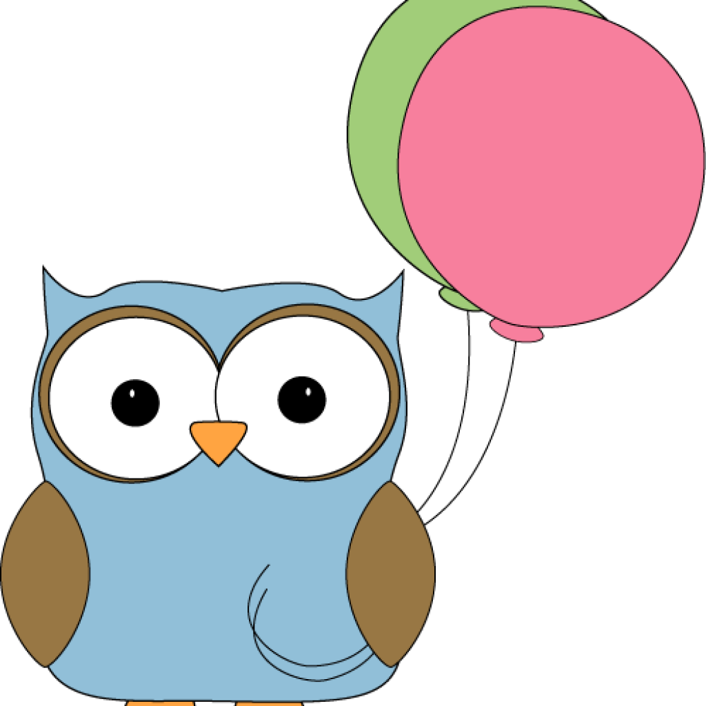 Cute Clipart Owl Clip Art Owl Images Dinosaur Clipart - Owl With Balloon Clipart - Png Download (1024x1024), Png Download