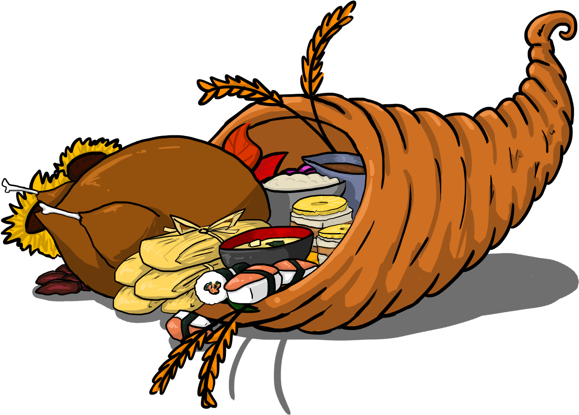 Cultural Cornucopia Cleveland Journal Close - Thanksgiving Sushi Clipart (2225x1544), Png Download