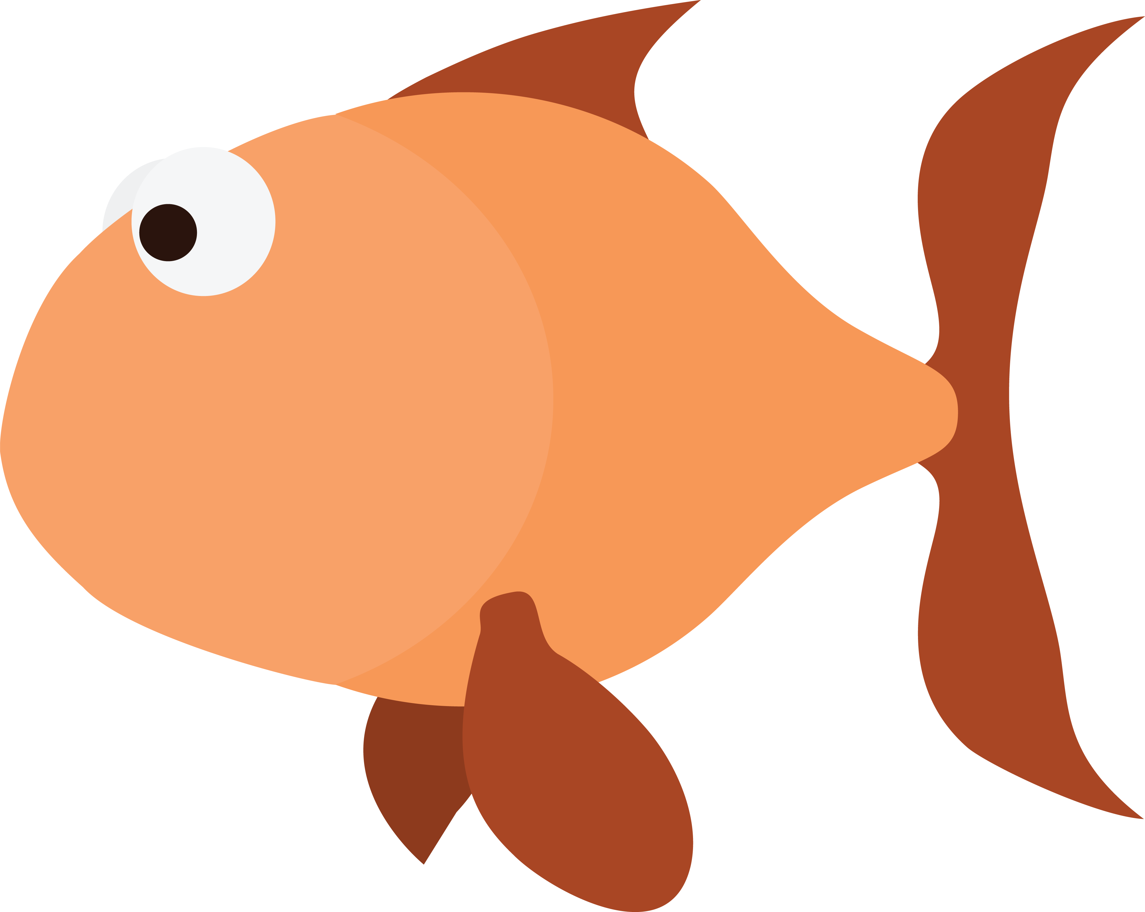 Free Clipart Of An Orange Fish - Clip Art - Png Download (4000x3189), Png Download