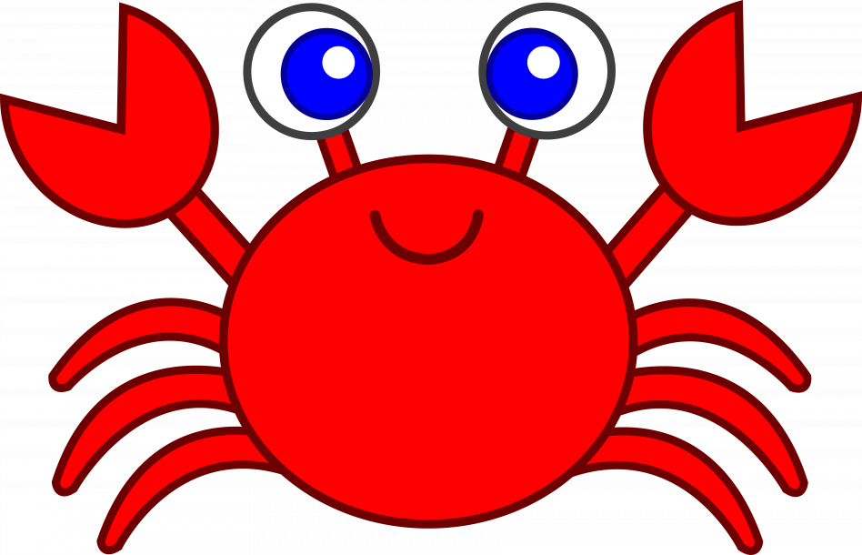 Picture Black And White Download Blue Crab Clipart - Crab Cartoon - Png Download (948x610), Png Download