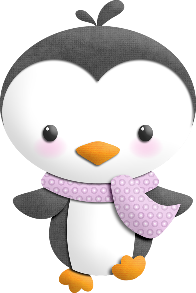 Яндекс - Фотки - Penguin Clipart Cute With Scarf - Png Download (687x1024), Png Download