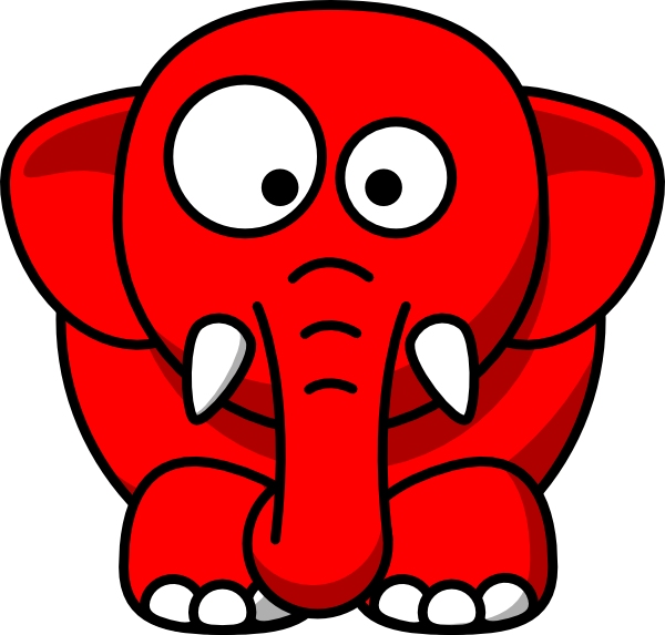 Cartoon Elephant Back Clipart (600x573), Png Download