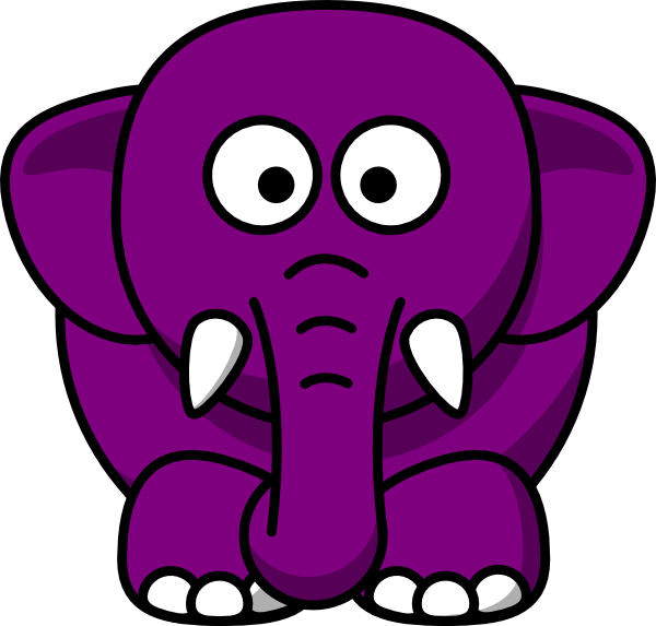 Elephant Clipart Purple - Pink Elephant Clipart - Png Download (600x573), Png Download