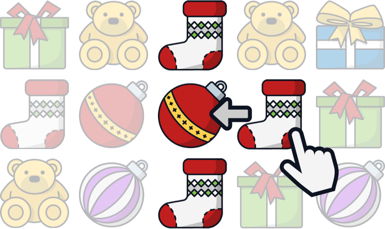 Make Matches Of At Least 3 Tiles In A Row To Score Clipart (780x464), Png Download