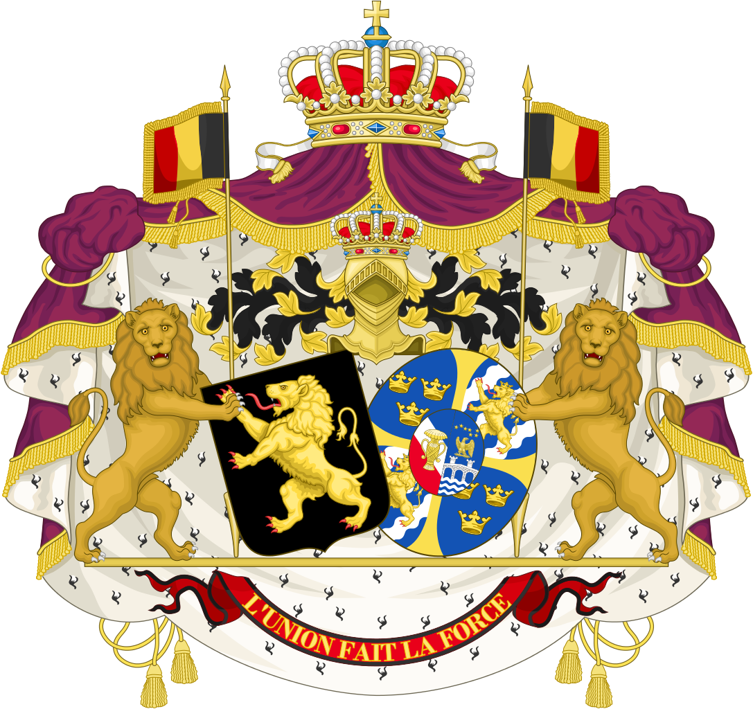 Alliance Coat Of Arms Of King Leopold Iii And Queen - Baudouin Coat Of Arms Clipart (1087x1024), Png Download