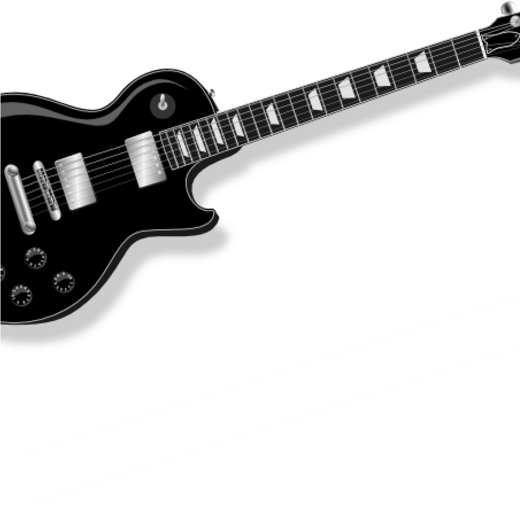 Free Guitar Clipart Black Guitar Clip Art Free Vector - Black Les Paul Guitar - Png Download (1024x1024), Png Download