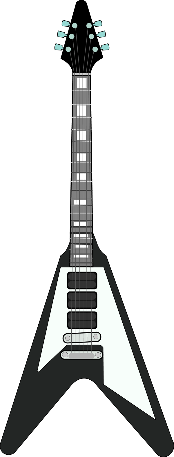 Images For Clip Art Rock Guitar - Flying V Guitar Vector - Png Download (600x1577), Png Download