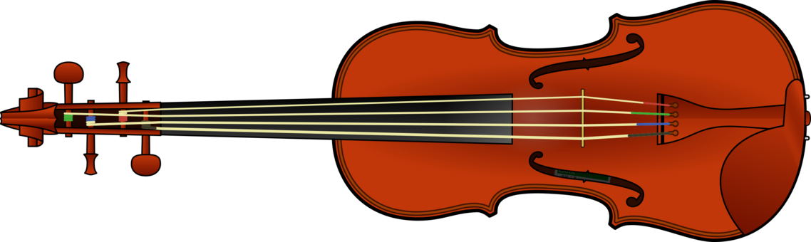 Violin Musical Instruments Fiddle String Instruments - Viola Clipart - Png Download (1138x340), Png Download