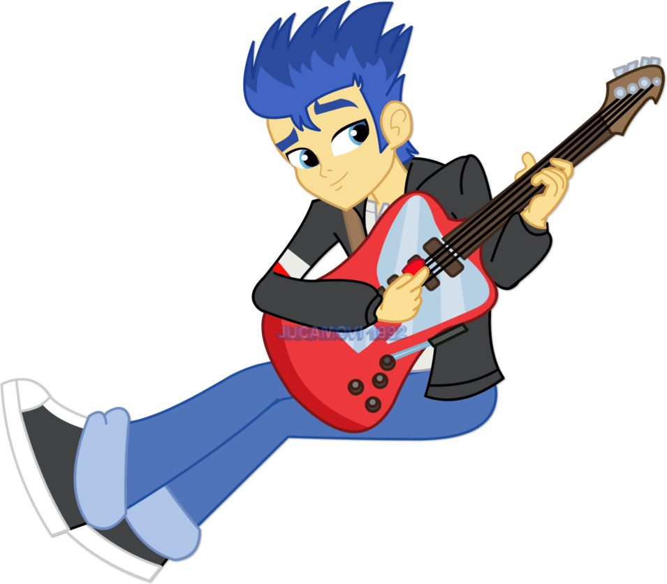 Flash Sentry Playing The By Jucamovi On - Flash Sentry Play Guitar Clipart (955x836), Png Download