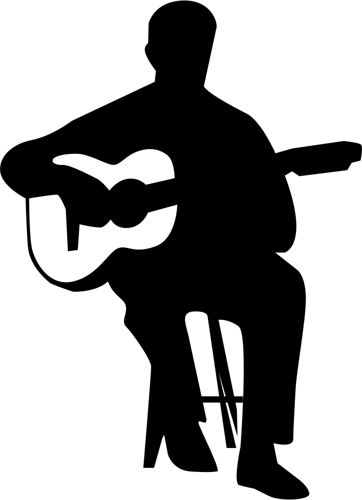 Guitar Clipart Flamenco Guitar - Playing Guitar Vector Png Transparent Png (712x982), Png Download