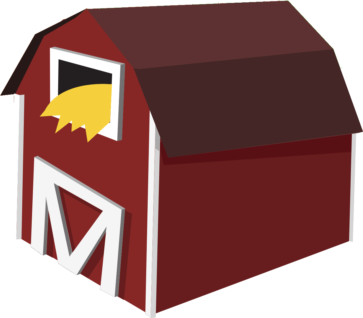 Barn Icon Clipart - Cartoon Barn Transparent Background - Png Download (1300x1300), Png Download