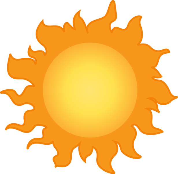 Sunny Clipart The Cliparts 3 Clipartbarn - Weather Symbols For Sunny - Png Download (616x600), Png Download