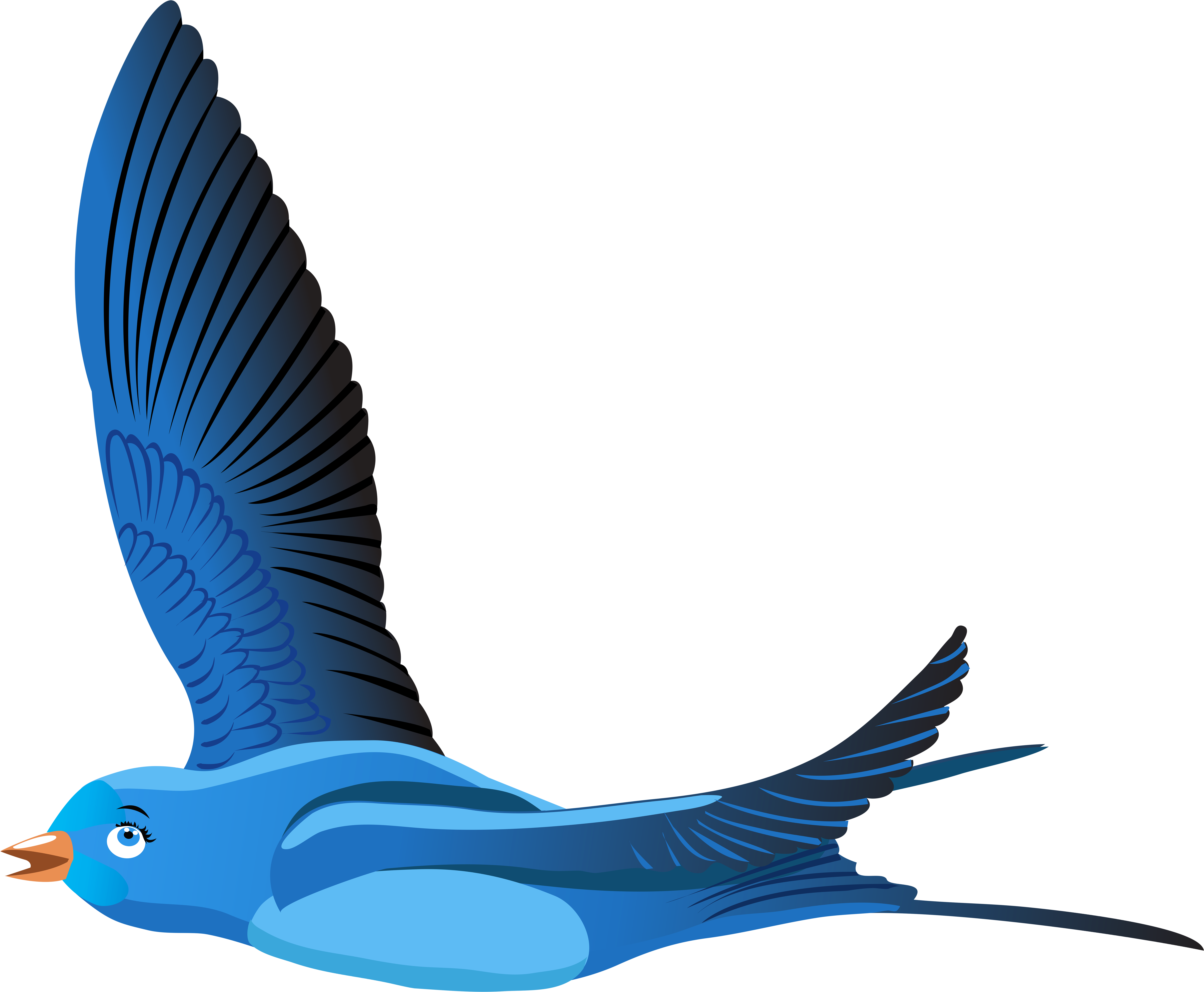 Blue Bird Clipart - Png Download (8000x6747), Png Download