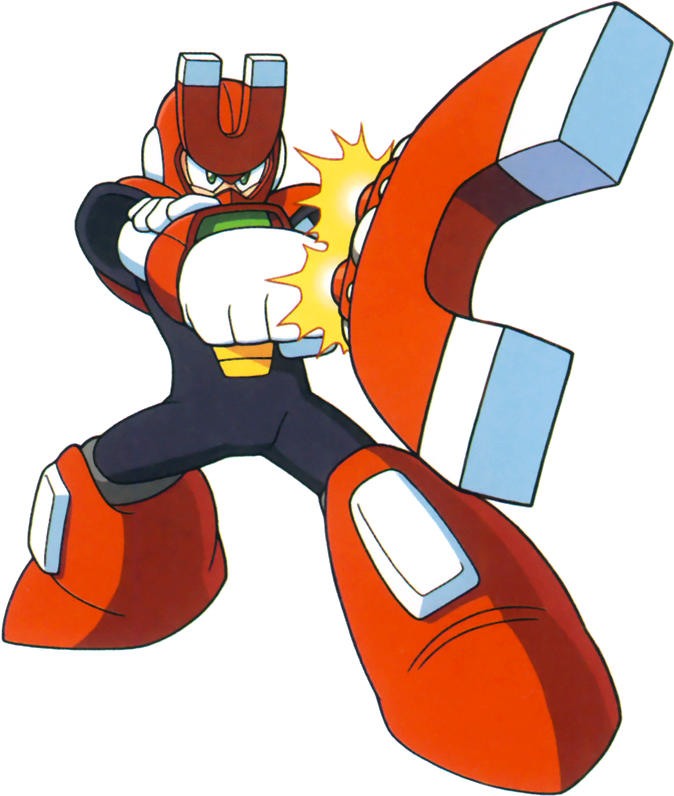 Magnet Man Mmkb Fandom Powered By Wikia - Mega Man Magnet Man Clipart (701x824), Png Download