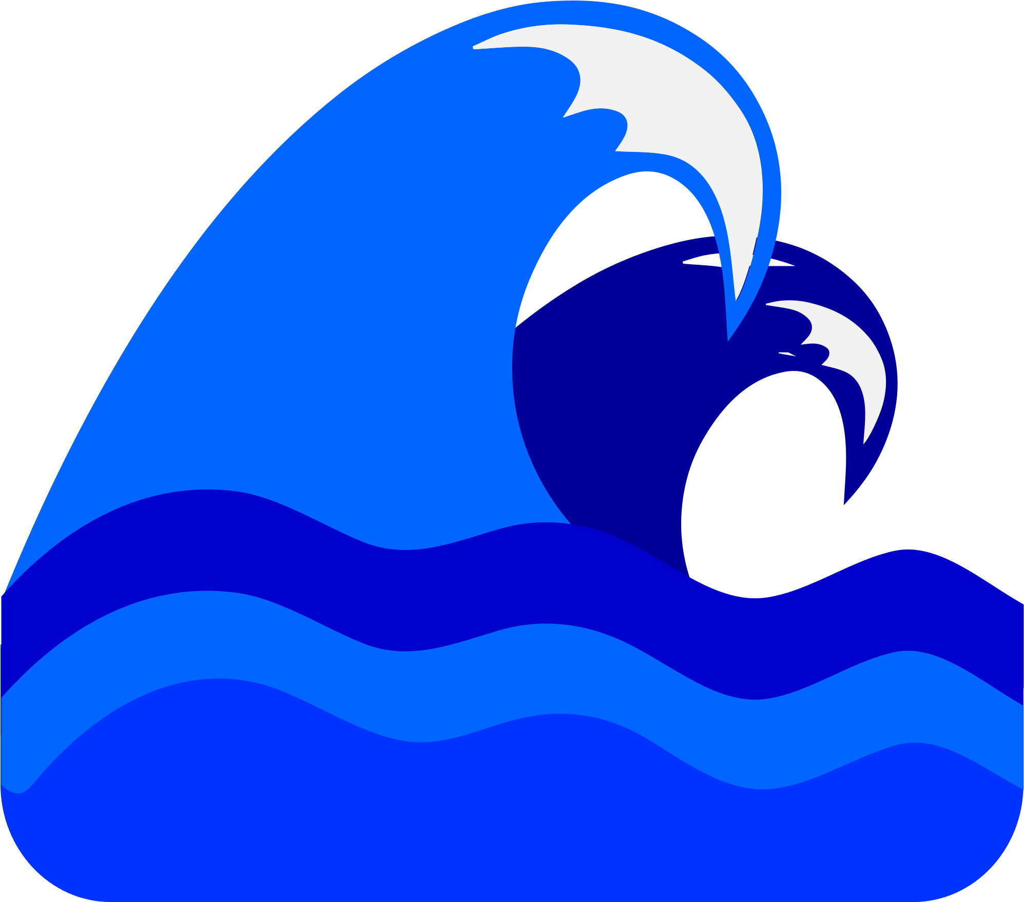 Clipart Waves Svg - Clip Art Blue Wave - Png Download (2000x2000), Png Download