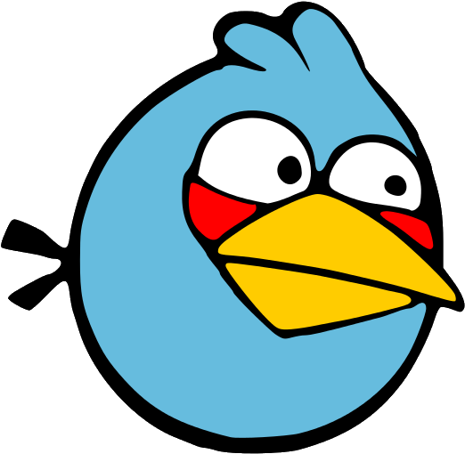 Blue Bird Angry Birds Characters - Angry Birds Characters Blue Clipart (611x600), Png Download