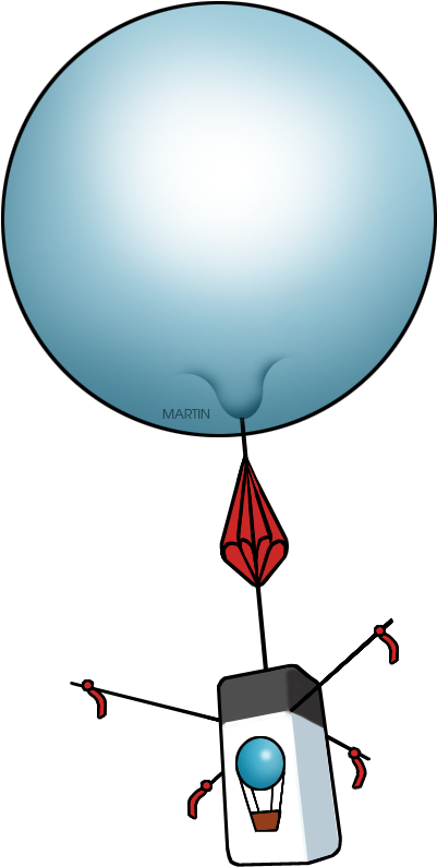 Clip Art By Phillip Martin Balloon - Weather Balloon Clipart - Png Download (431x834), Png Download