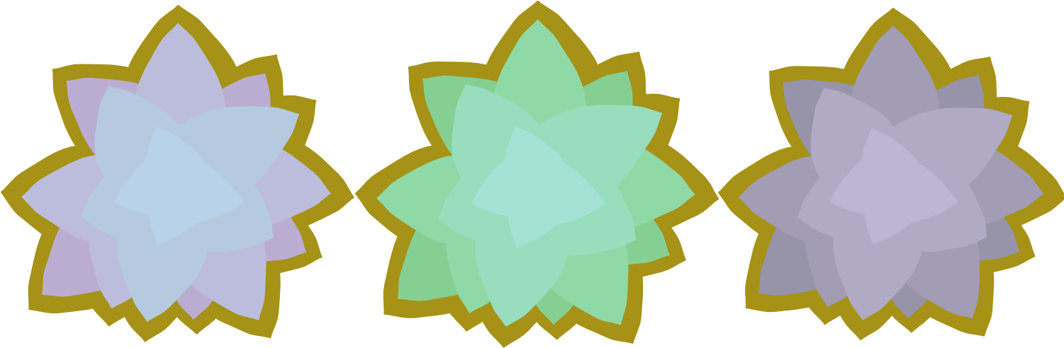 Big Succulents Clipart (1500x500), Png Download