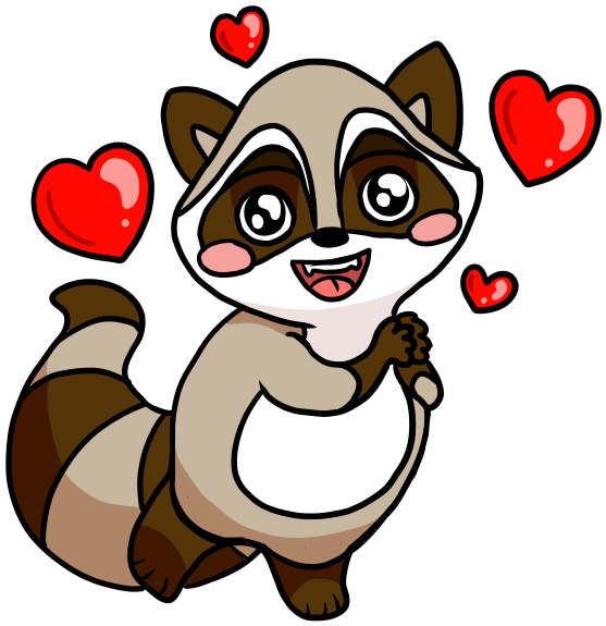 Bandit The Raccoon Messages Sticker-4 Clipart (618x618), Png Download