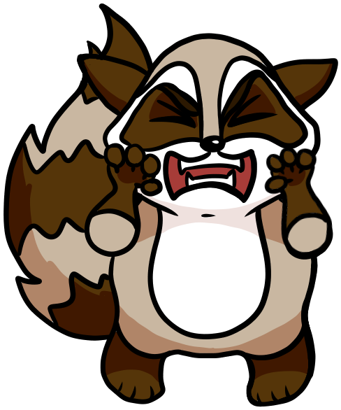 Bandit The Raccoon Messages Sticker-5 Clipart (618x618), Png Download