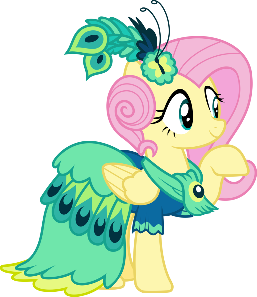 Fluttershy Gala Dress Season Clipart (832x960), Png Download