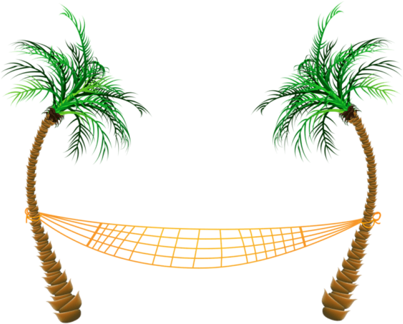 Download Transparent Palm Beach Hammock Clipart Png (850x686), Png Download