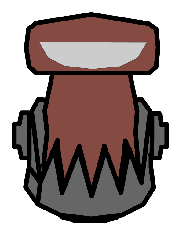 Robot Villain Pin Clipart (586x766), Png Download