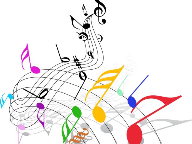 Music Notes Clipart Colorful Music - Png Download (640x480), Png Download