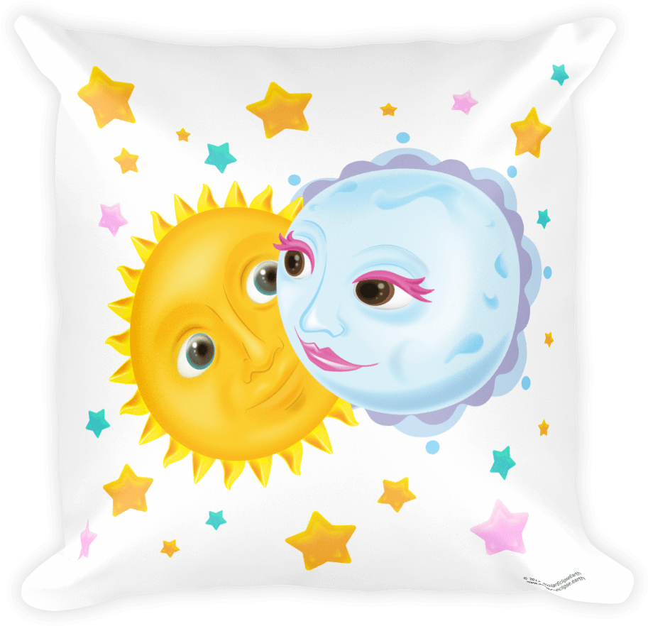 Solar Eclipse Throw Pillow - Png Download (1000x1000), Png Download