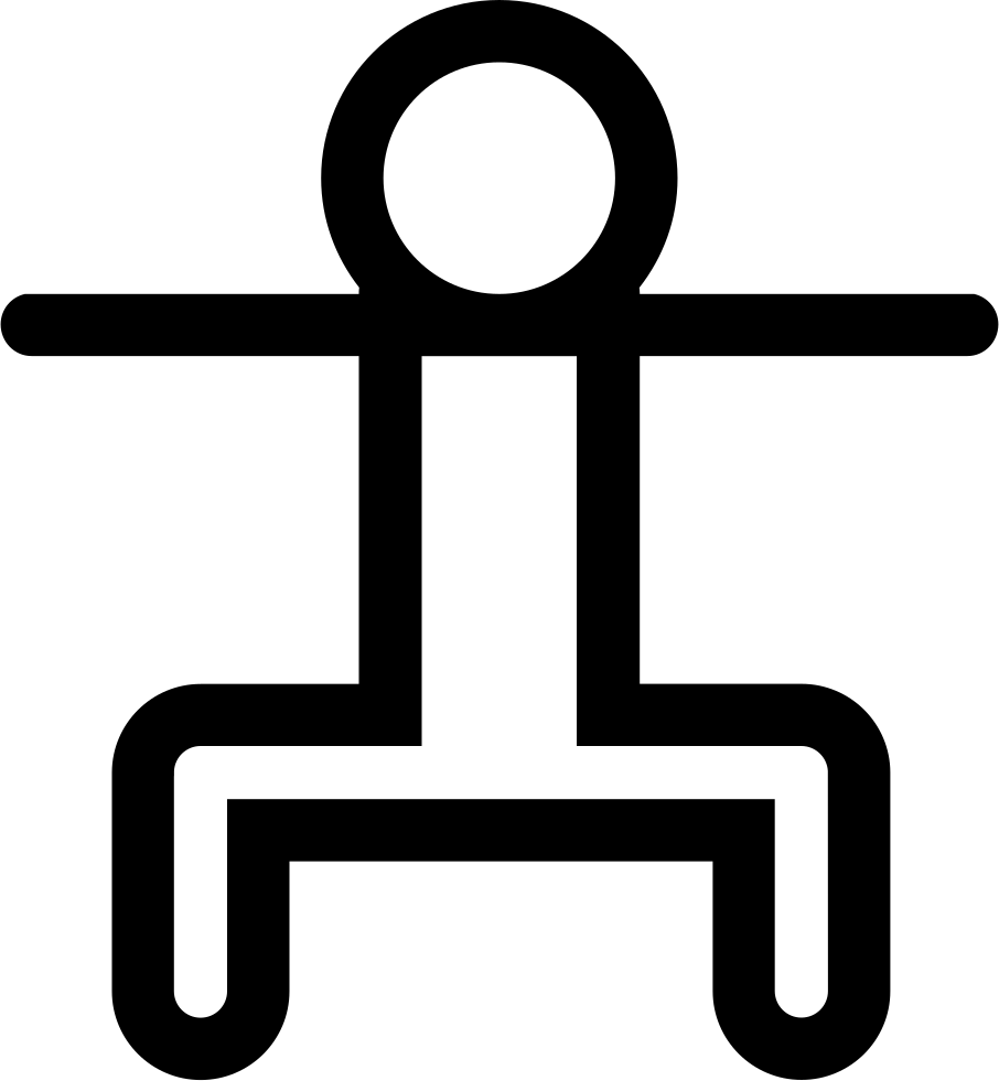 Human Figure In A Squatting Position Comments Clipart (906x981), Png Download