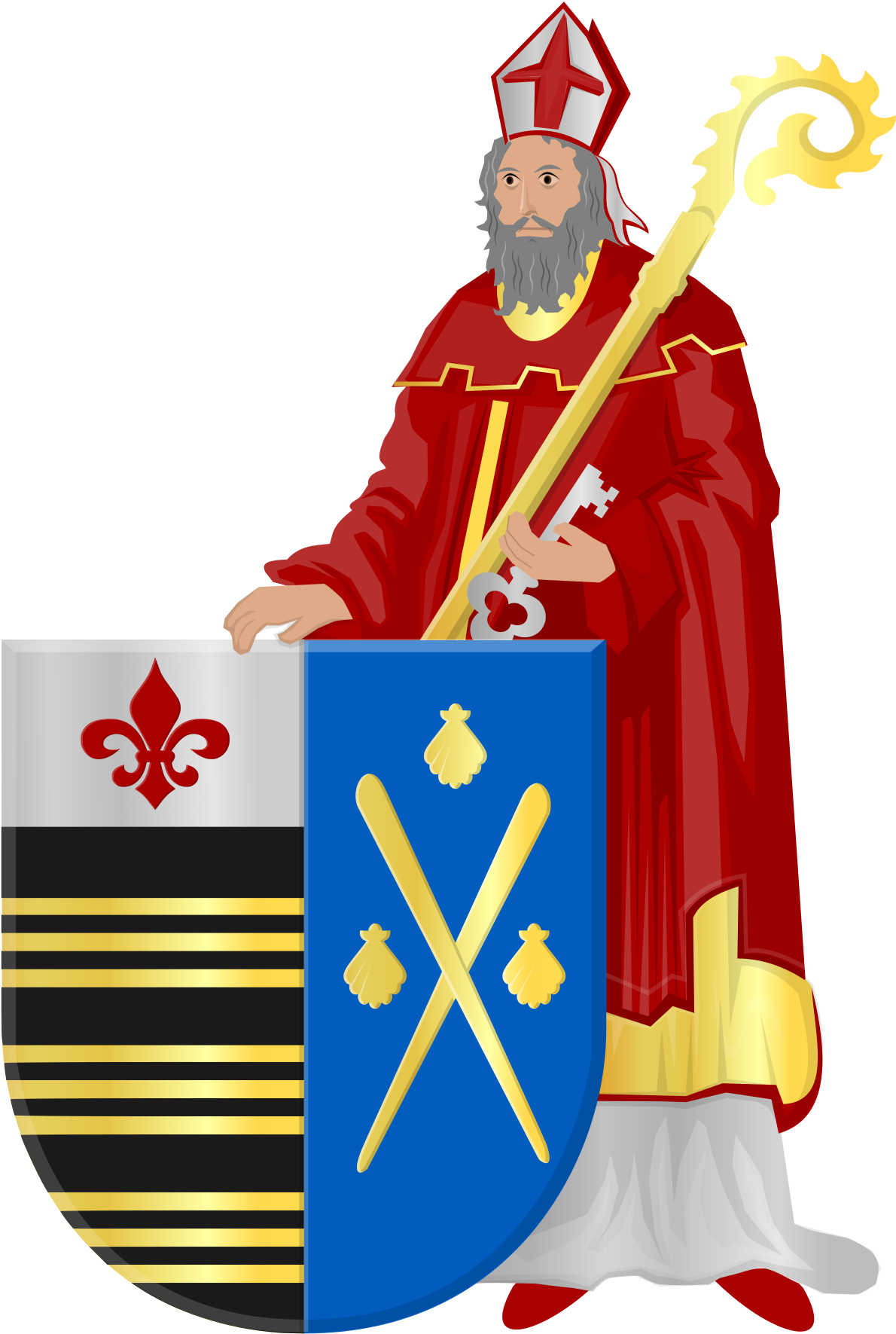 Westerhoven Wapen Clipart (691x1024), Png Download