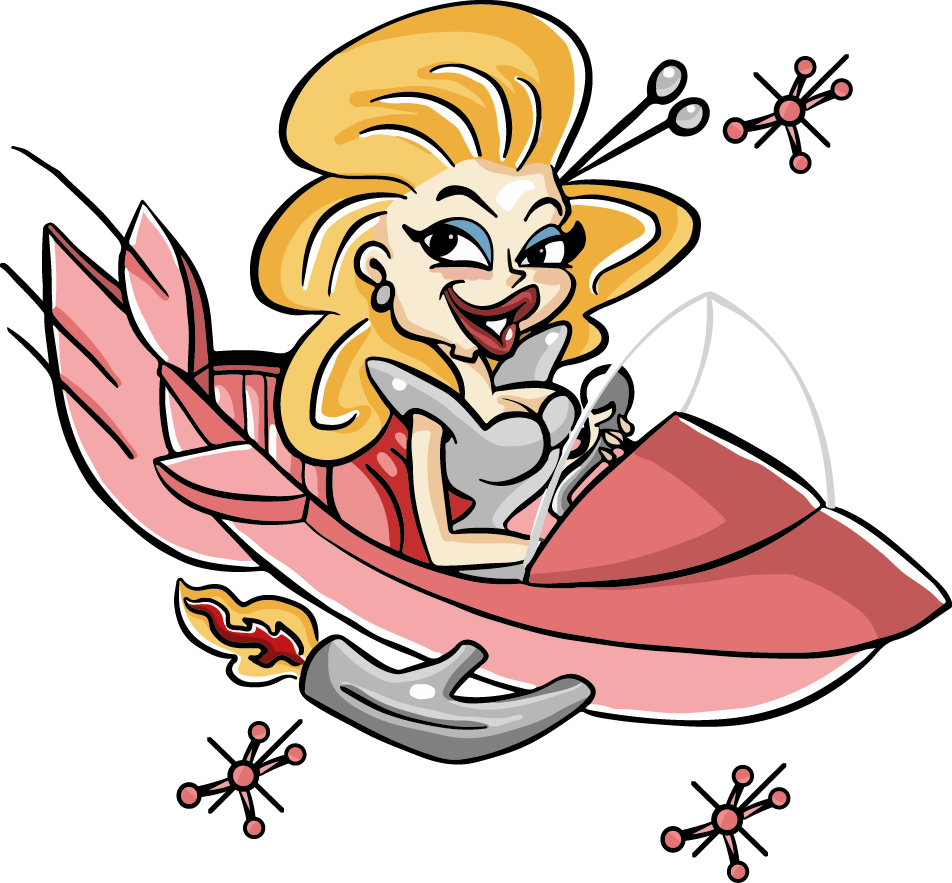 Uber Diva Jetson Style Clipart (952x883), Png Download