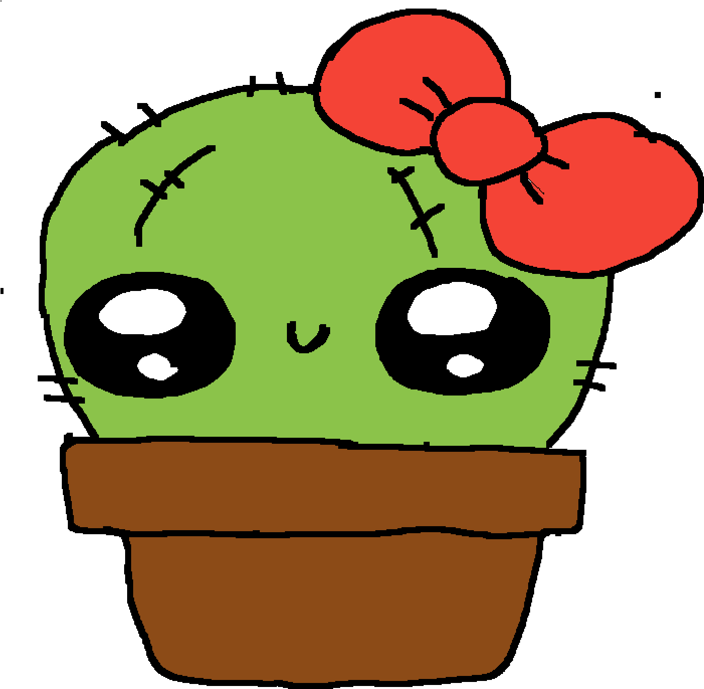 Kawii Cactus Clipart (1400x1400), Png Download