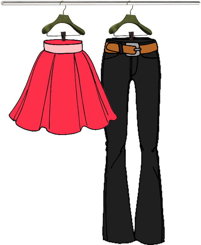 Skirts & Trousers Clipart (1000x800), Png Download