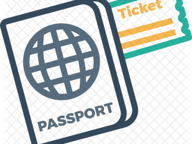 Luggage Clipart Passport Ticket - Png Download (640x480), Png Download