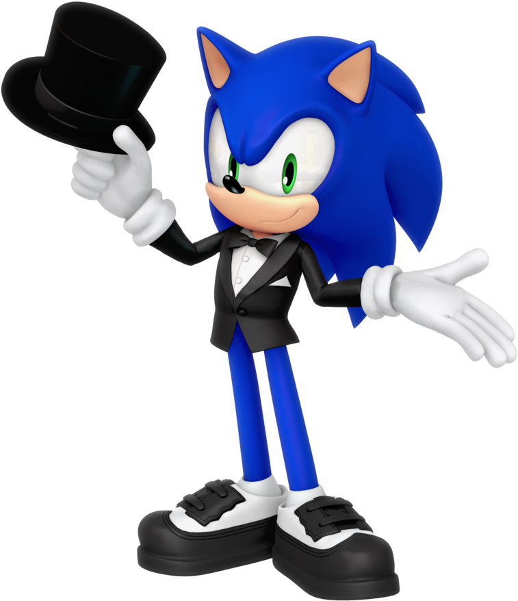 2018 New Years Render Sonic Tuxedo By Nibroc Rock-dbyhei3 Clipart (894x894), Png Download
