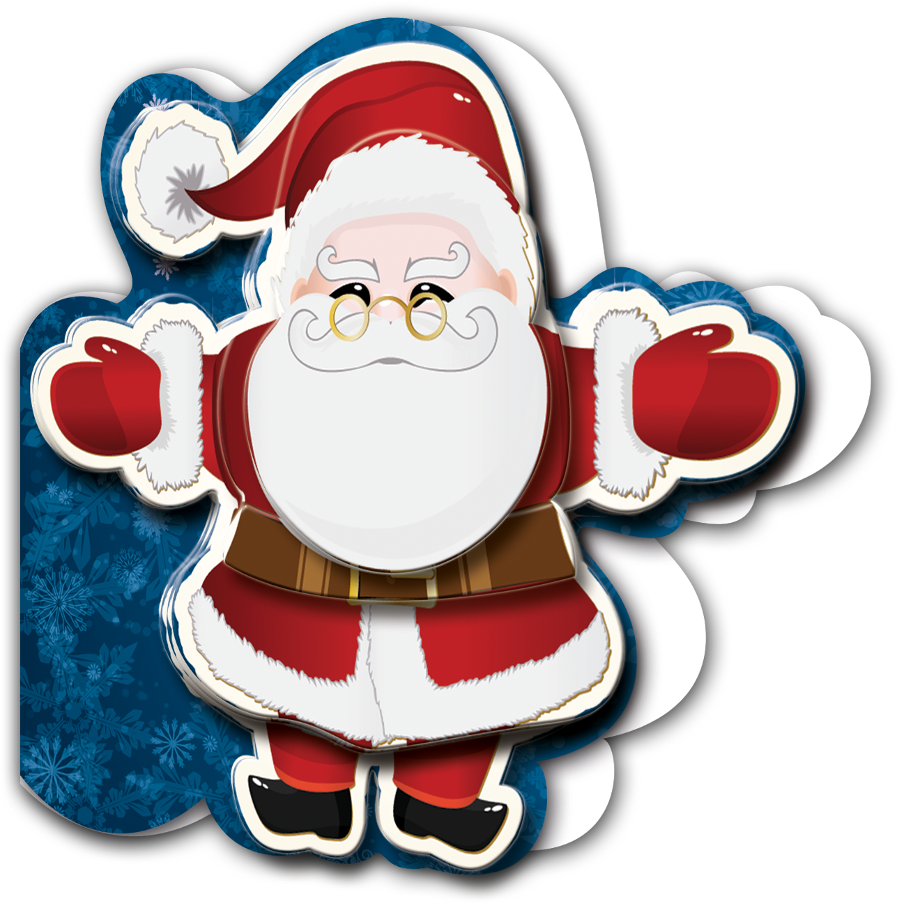 Santa Claus Drupal Clipart (1450x1456), Png Download