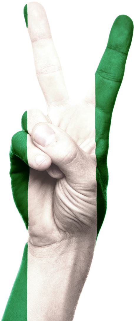 Nigerian Flag Clip Art - Png Download (500x1086), Png Download