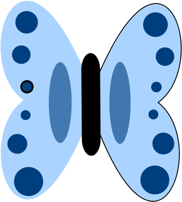 Free Blue-butterfly Clipart (623x800), Png Download