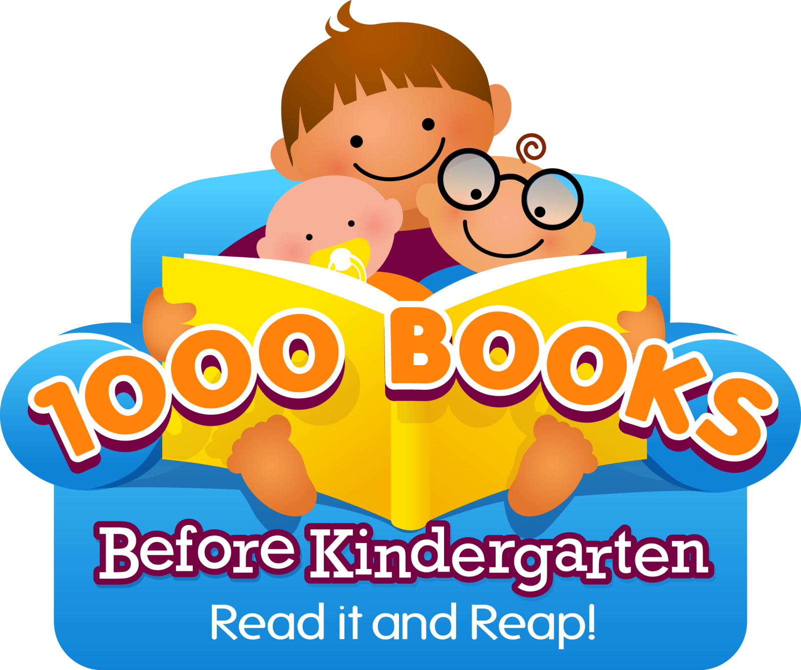 One Thousand Books Before Kindergarten Clipart (1600x1339), Png Download